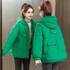 Women's Fall and Winter Thickened Warm Short Bread Clothing Solid Color Loose Jacket