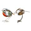 Robins Metal Art Beelden Tuindecoraties Staande Metalen Vogel Accentfiguur voor Planken Styling, Bureau Display, Entree Tafel Plaatsing, en Raamkant