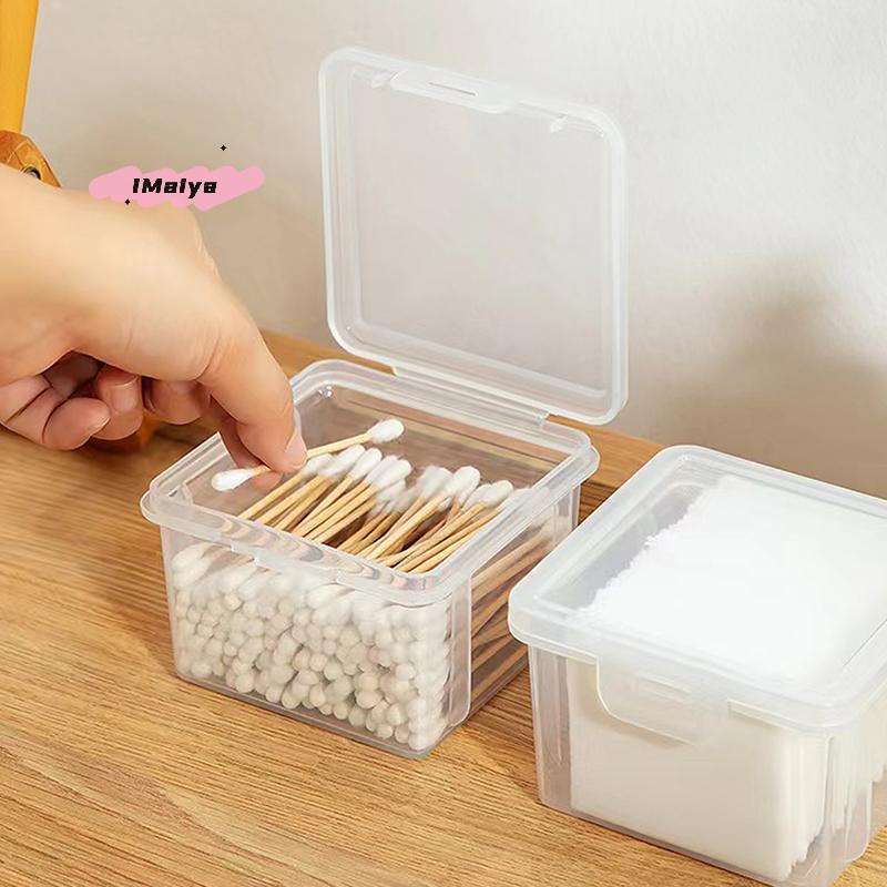 M-Dust-proof Cotton Swabs Cosmetic Organizer Storage Box Desktop Makeup Removal Cotton Lipstick Cosmetics Organization Holder