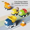 Kids Pull Back Car Toys Car Model Boy Double Return Force Mini Toy Vehicle Cartoon Engineering Truck Educational Toy Boys Gifts