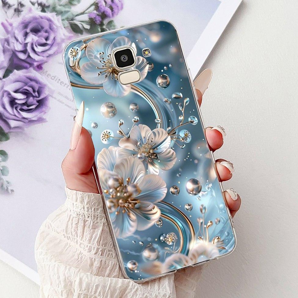 Clear For Samsung J6 2018 Case SM-J600F Cute Fashion Funny Painted Back Cover For Samsung Galaxy J6 2018 Phone Case J600G J600FN