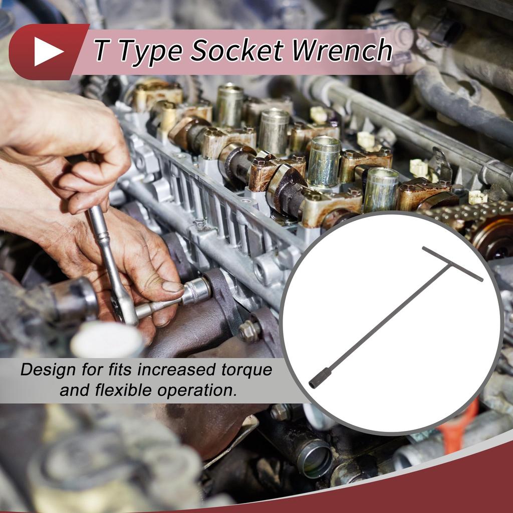 HEROFFIX Socket Wrench Spanner x Gray Chrome Vanadium 13mm for Dirt and Wrench Sleeves 1-Piece Remover, 19.69" 7.09", Steel, Hex, Cars, Motorcycles,