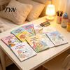 Art Supplies for Early Education 8PCS Children's Cartoon Coloring Book, Animals/Fruits/Vehicles/Fairy Tale Characters Theme, Thickened Ink-proof