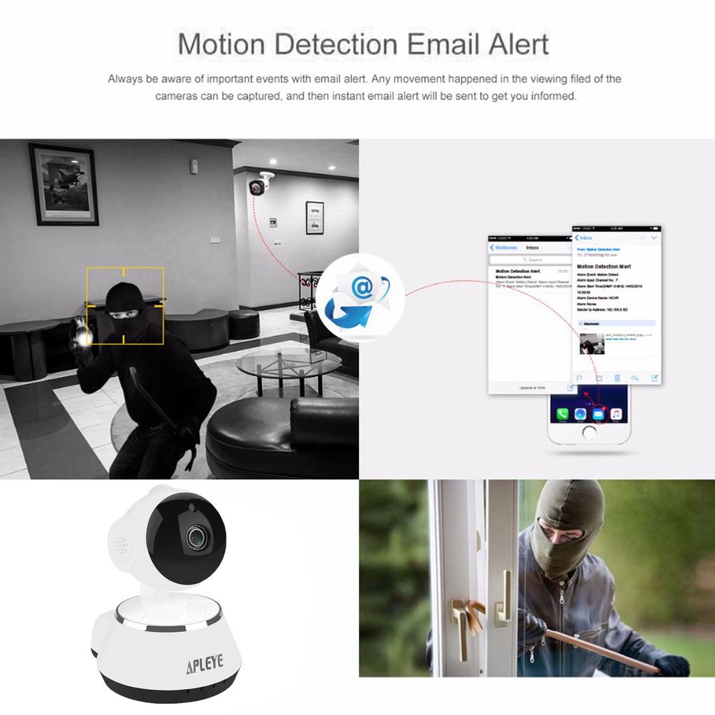 Buy APLEYE Wifi IP Camera IR Cut Night Vision Wireless Network P2P Baby Monitor CCTV Security Camera at affordable prices free shipping real reviews with photos Joom