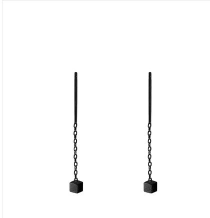Fashion Silver Color Tassel Drop Earrings For Women Long Dangle Earring Piercing Line Accessories Thin Mini Trendy Ear Jewelry