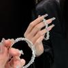 High-End Exquisite Flash Diamond Zircon Bracelet Women'S Opening Adjustable Light Luxury High-End Niche Design Bracelet Cold Wind