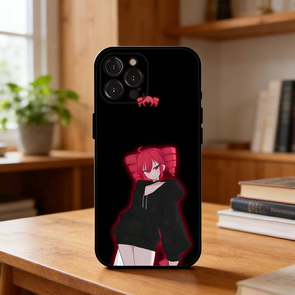 1PC K-Kasane T-Teto Phone Case For iPhone17,16,15,14,13,12Plus,Pro Max,XS,5G Soft Silicone Black Cover
