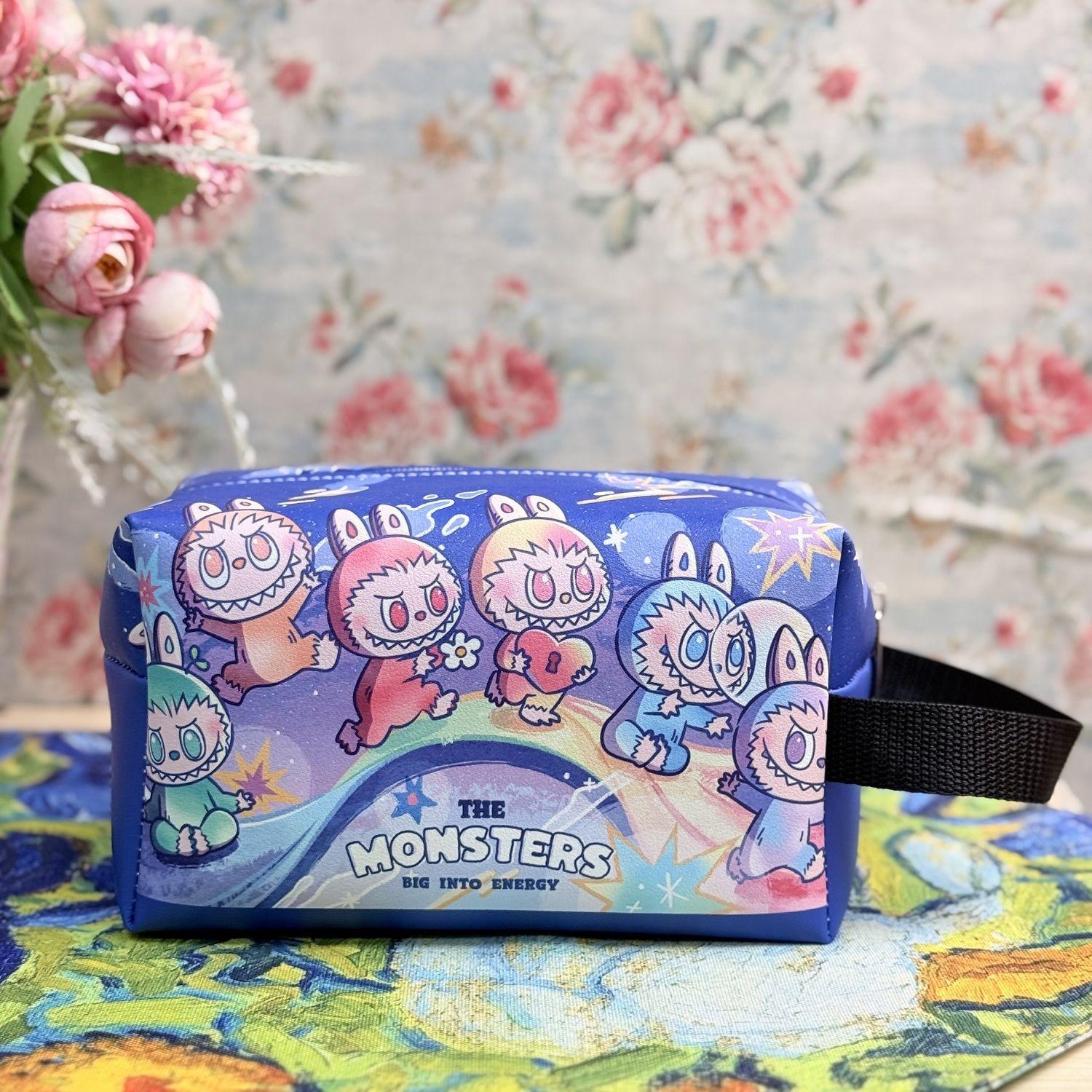 

Милая маленькая квадратная сумка для ношения в руке, портативная косметичка, дорожная сумка, пенал