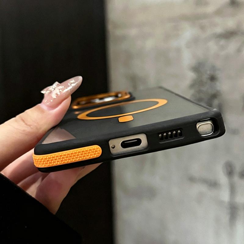 Clear Stand Holder Magnetic Translucent Phone Case For Samsung Galaxy S26 S25 S24 S23 Ultra Plus Lens Bracket Kickstand Cover