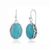Mohave Turquoise Drop Earrings: 925 Sterling Silver Jewelry