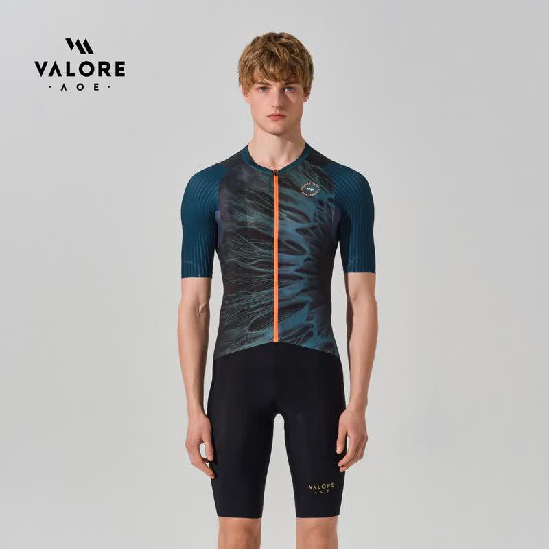 VALORE AOE Men s Phantom Tide Short Sleeve Cycling Jersey 4XL