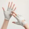 Herren Damen Nieten Halbfinger Lederhandschuhe, Punk Rock Gothic Fingerlose Handschuhe für Motorradfahren, Cosplay, Autofahren, Training, Bühnenauftritt