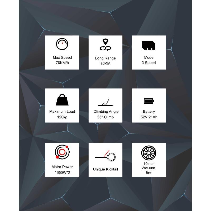 DT10 E-Scooters Peak 1400W Motor 48V 15.6AH  Battery Dual Suspension Electric Scooter 10-Inch Tire Fold Off-Road Scooters Electric