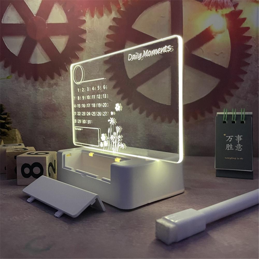 Creative Led Night Light Note Board Message Board With Pen USB Power Decor Night Lamp Gift For Children Girl Friend For Bedroom