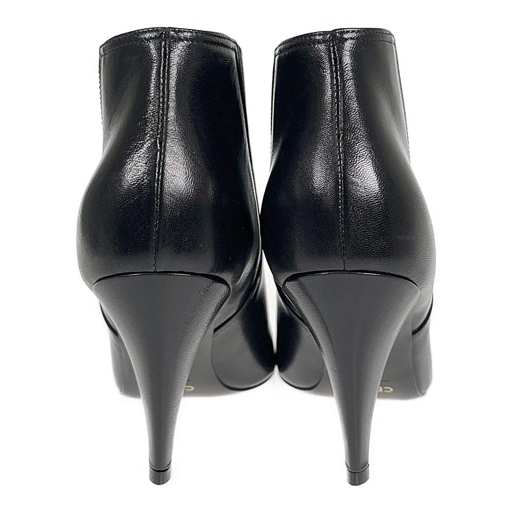 CELINE 38 Stiefel schwarzes Leder Damen