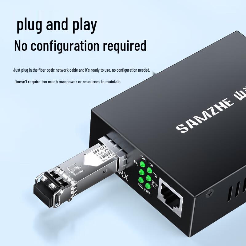 

Shanze Gigabit Multimode Dual Fiber Optic Transceiver with LC Module