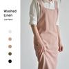With Pockets Cross Back Apron Cotton Linen Pinafore Dress Durable Work Apron  Baking Cooking BBQ