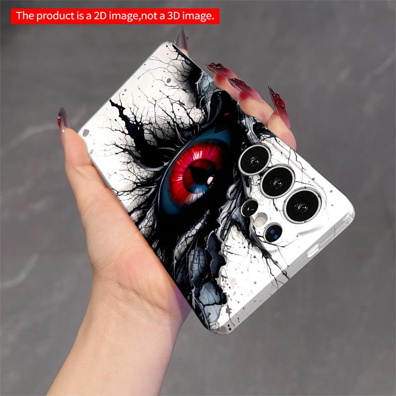 2DFlat Samsung phone case Red Eye Abyss Art Phone Case Applicable to Galaxy S22 S23 S24 S25ULTRA S26 A12 A13 A14 A15 A16
