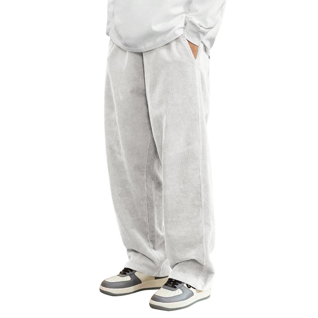 Men's Solid Color Corduroy Trousers Men's Casual Fashion Trousers