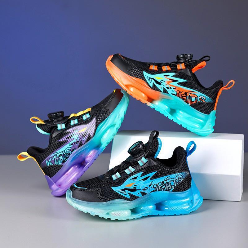 Youth style shoes Boys Running Shoes Kids Lightweight Breathable Mesh Sneakers Anti-Slip Soft Sole Outdoor Indoor Casual Footwear