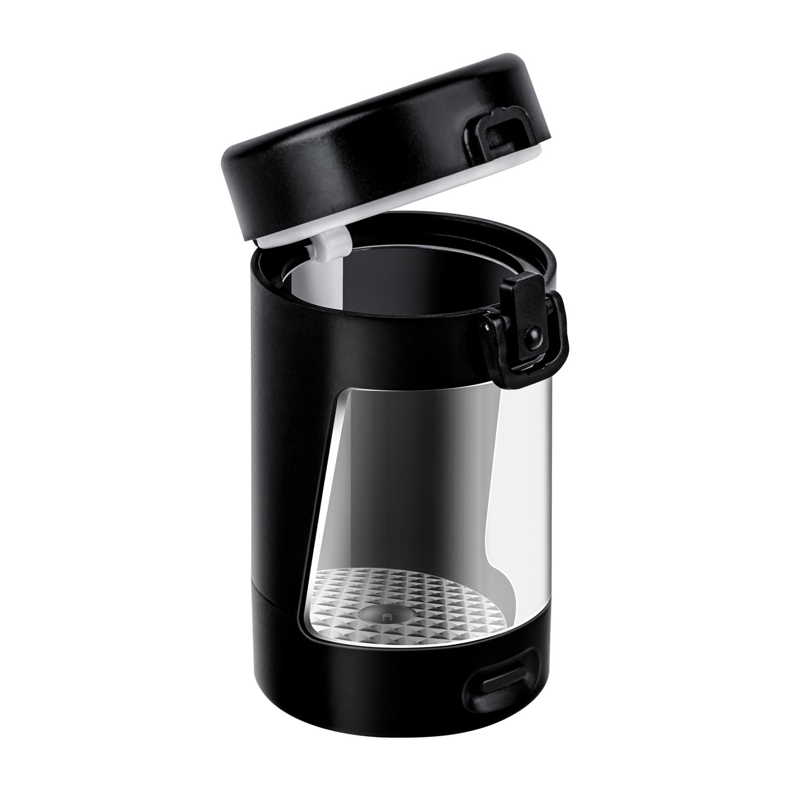 

LED Lights Storage Container USB Rechargeable 50ml Herb Crusher Storage Case Moisture-proof with Magnifying Lid Fathers Day Gift чёрный