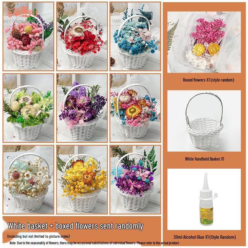 Back-to-School Gift: DIY Eternal Flower Mini Basket Ornament for Team Building & Decoration