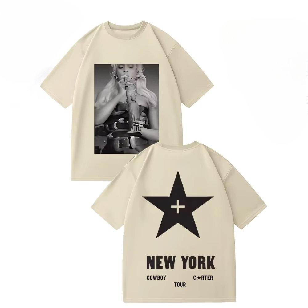 Beyonce Cowboy Carter Tour Fashion TShirt Men Women Vintage 2026 Summer Streetwear Tshirts Cotton Short Sleeve Hip Hop Top
