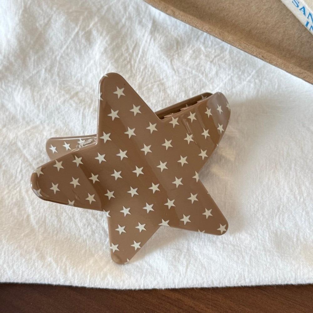 Geometric Acrylic Shark Clip Pentagram Hair Clips Trendy Star Shape Hair Claw Casual