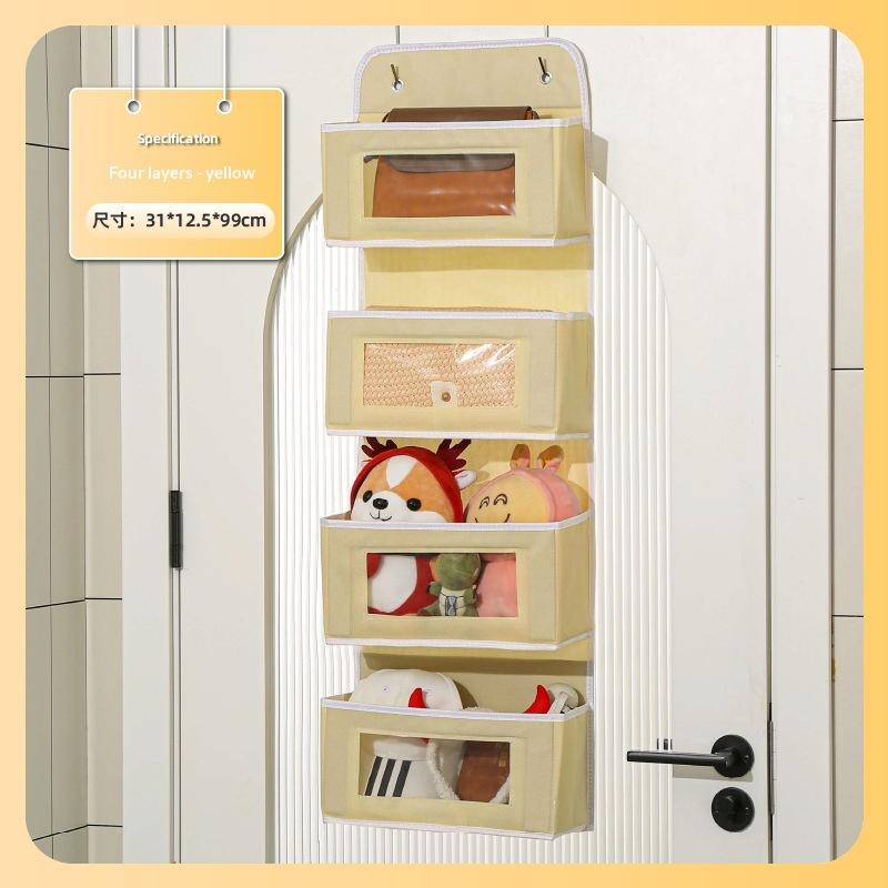 Over The Door Hanging Organizer with Clear Windows Multi Large Capacity Pockets Durable for Bedroom Bathroom Closet Use