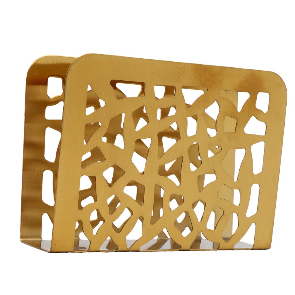 Tabletop Napkin Holder Stainless Steel Hollowed Metal Paper Napkin Holder Tissue Dispenser for Kitchen Countertop Bar