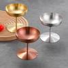 Footed Metal Serving Cup for Fruit Presentation and Party Table Use, Stemmed Bowl Cup for Home Gathering Display