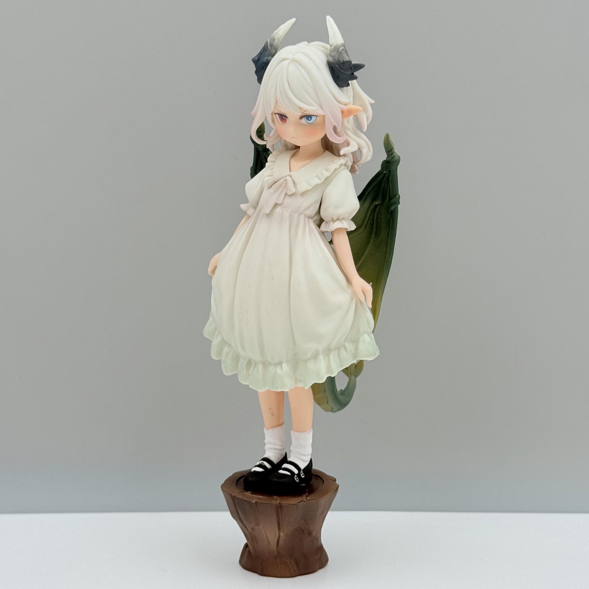 

Miss Kobayashi s Dragon Maid Kanna-chan Xiaoyin Angry Dragon Girl Light & Shadow Twin Boxed Collectible Figure Model Toy Gift