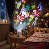 Christmas Projector Light Rotating Led Projection Lamp Santa Claus Snowflake Elk Xmas Decor Night Light Rechargeable