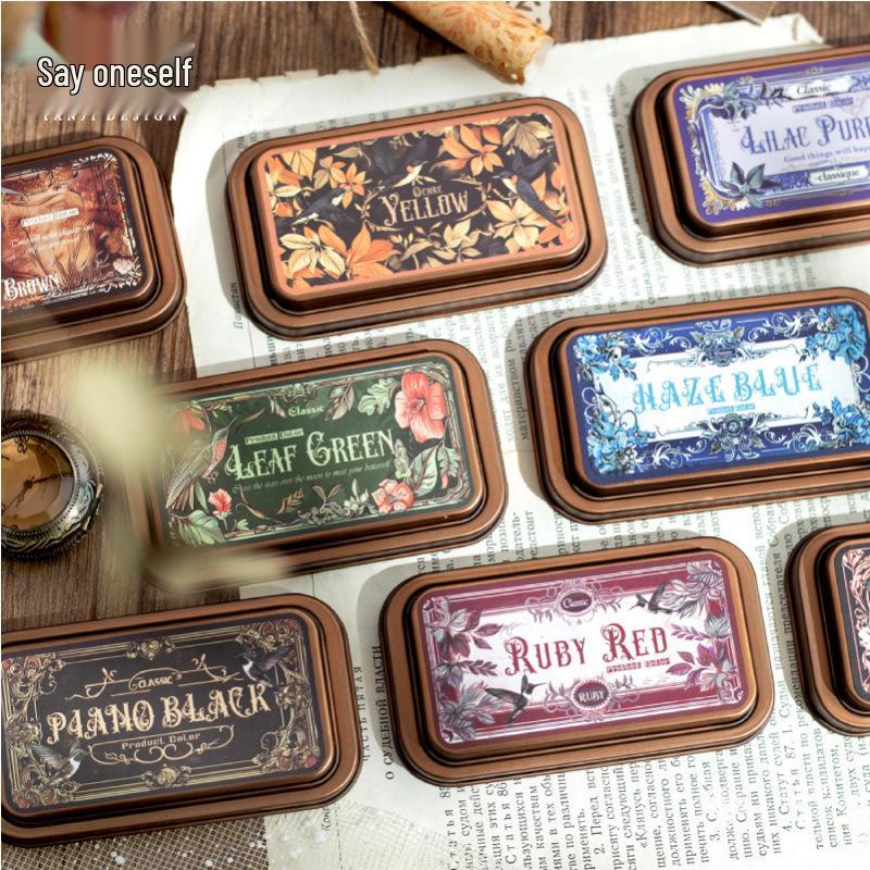 Yan Ji Medieval Legend Ink Pad Set: Retro Planner Decoration & Scenery Crafting