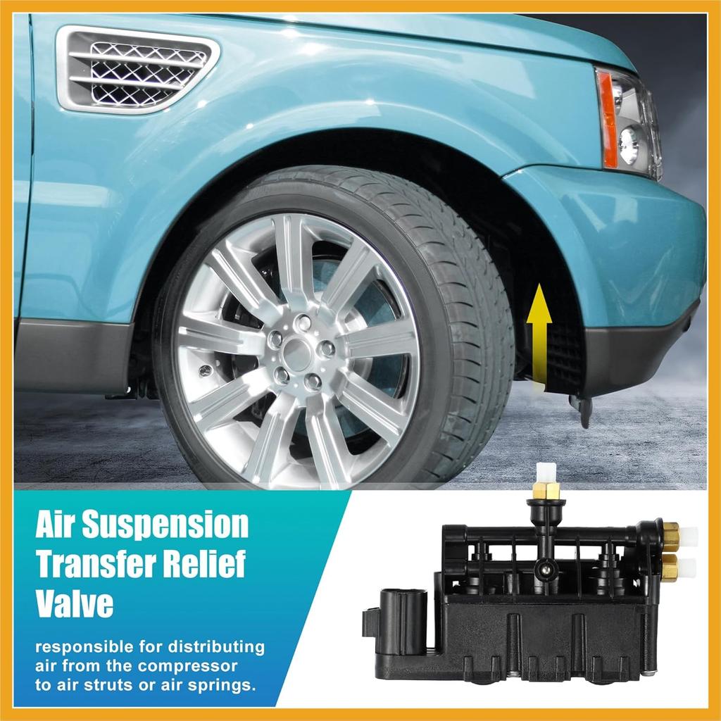 RVH000095 Front Air Suspension EAS Valve Block Transfer Valve for Land Rover LR3 2005-2009 for Land Rover LR4 2010-2016 for Land Rover Range Rover