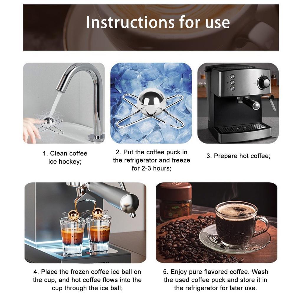 Stainless Steel Coffee Ball Enhances Reduces Acidity For Home Use