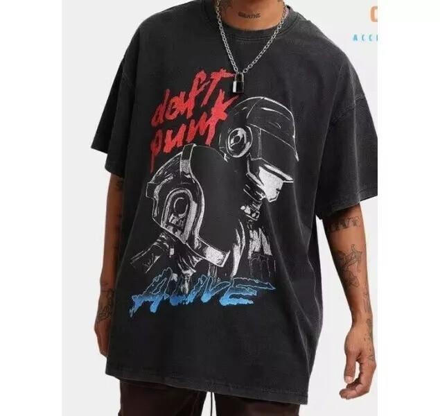 

Daft Punk Alive Black Unisex T shirt Rap Hip hop Graphic Men Women S-5XL Unisex T-Shirt XL