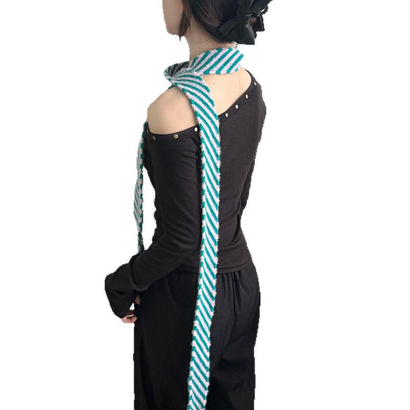 American Artistic Striped Sweet & Spicy Fashionable Women's Scarf for a Stylish Autumn & Winter Look