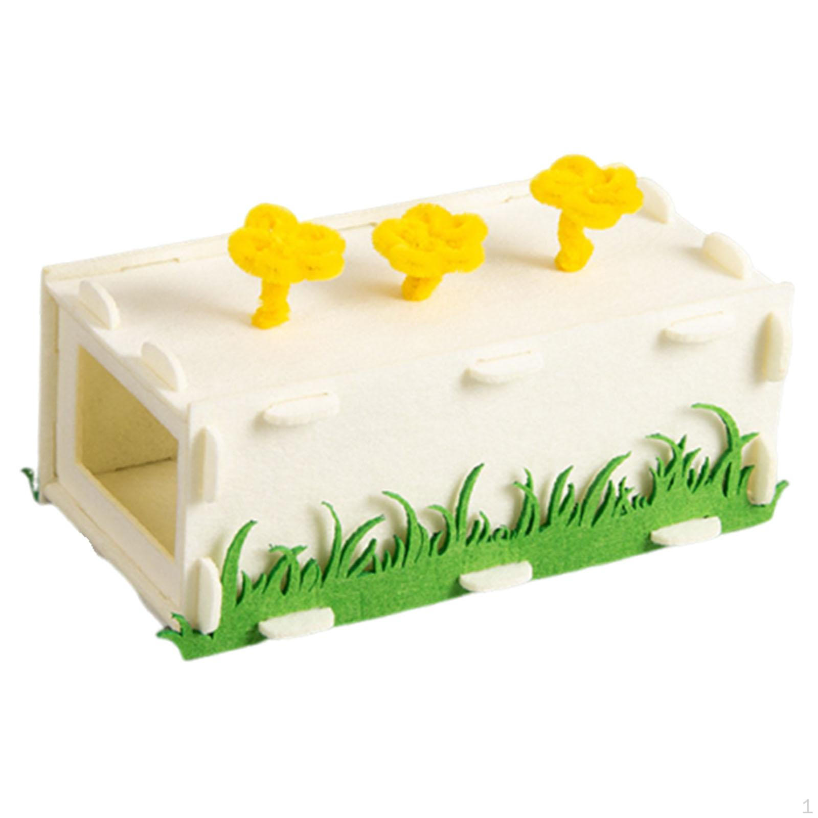 

Укрытие для хомяка, Домик для морской свинки, , Дышащий, Многофункциональный, с двойным отверстием, Съемный 20x9x8CM