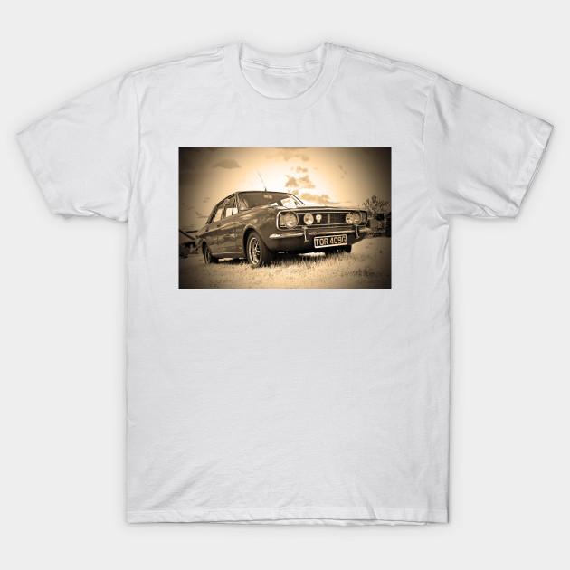 

Men Black Print T-shirt Ford Cortina Mk 2 No-Cut Transfer Paper Print Cotton Tshirt 2XL білий