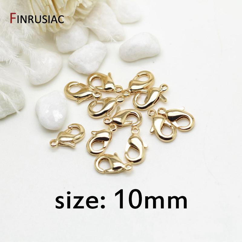 

14K Gold Plated Lobster Clasp / Spring Clasps For Jewelry Making DIY Bracelets Necklaces Clasps Findings Craft