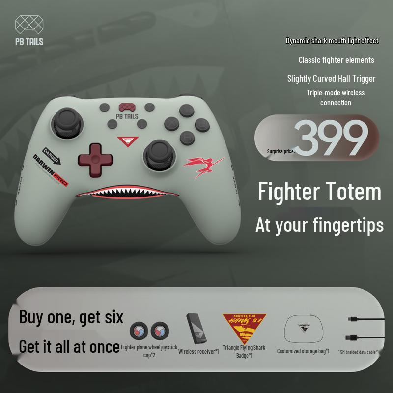 

PB TAILS CRUSH Flying Shark HAWK-81 Wireless Gamepad