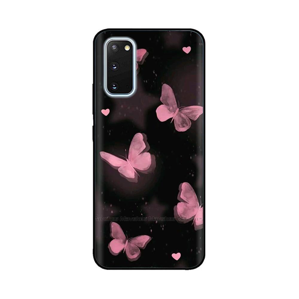 For Samsung Galaxy S20 Case Heart-Butterfly Phone Cover For Samsung S20 FE Liquid Silicone Fundas for Samsung S20 Ultra S 20