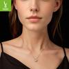 Shining Smart Moissanite Necklace Valentine'S Day S925 Silver D Moissanite Necklace Collarbone Chain