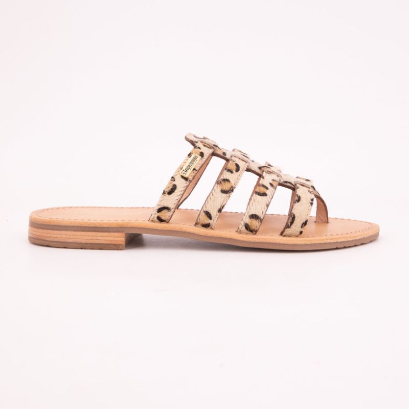

Women s Leopard Leather Hikamul Mules LES TROPEZIENNES PAR M.BELARBI 36 бежевый