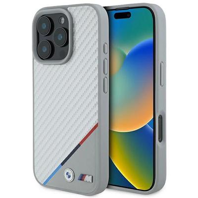 BMW Bmhmp16L23Pudts Iphone 16 Pro 6.3 Grau/Grey Hardcase M Carbon Tricolor Line Magsafe