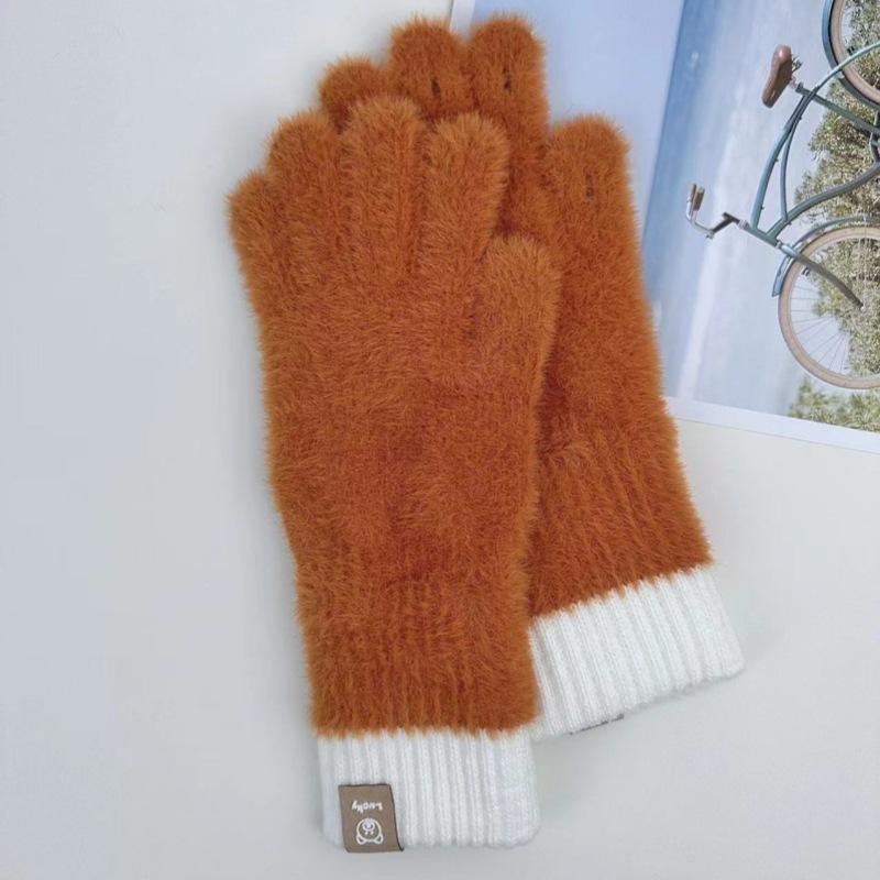 

Autumn and Winter Women s Gloves Warm Extended Cold Proof Finger Touch Screen Anti Freezing Gloves