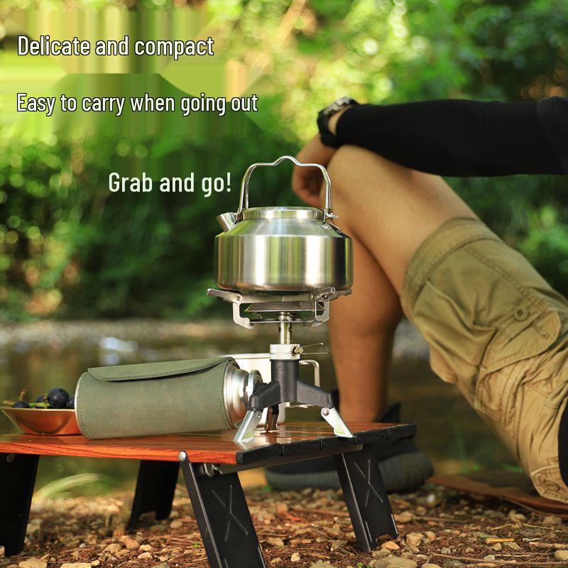 Ultralight Stainless Steel Camping Kettle - Portable Outdoor Use