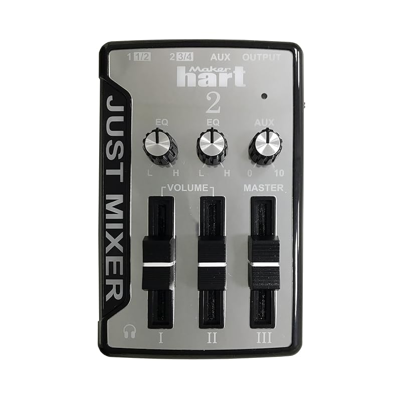 

Maker hart Just Mixer 2 Stereo 3-input audio mixer/USB power supply/USB audio/can be connected to a computer (silver)
