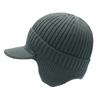 Men Women Winter Warm Knitted Beanie Ear Flap Fleece Lined Short Brim Skullies Cap Outdoor Ski Cycling Weather Earmuff Hat